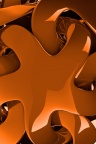 3D forme orange - fond iphone